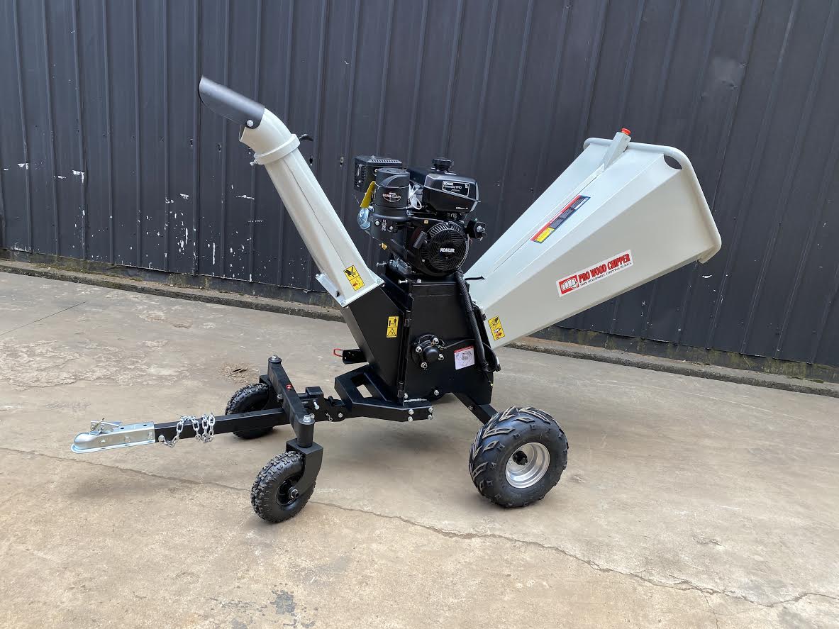 15 HP Kohler Electric Start Wood Chipper Machine &ndash; Trailer Mounted | Model KCS15HB