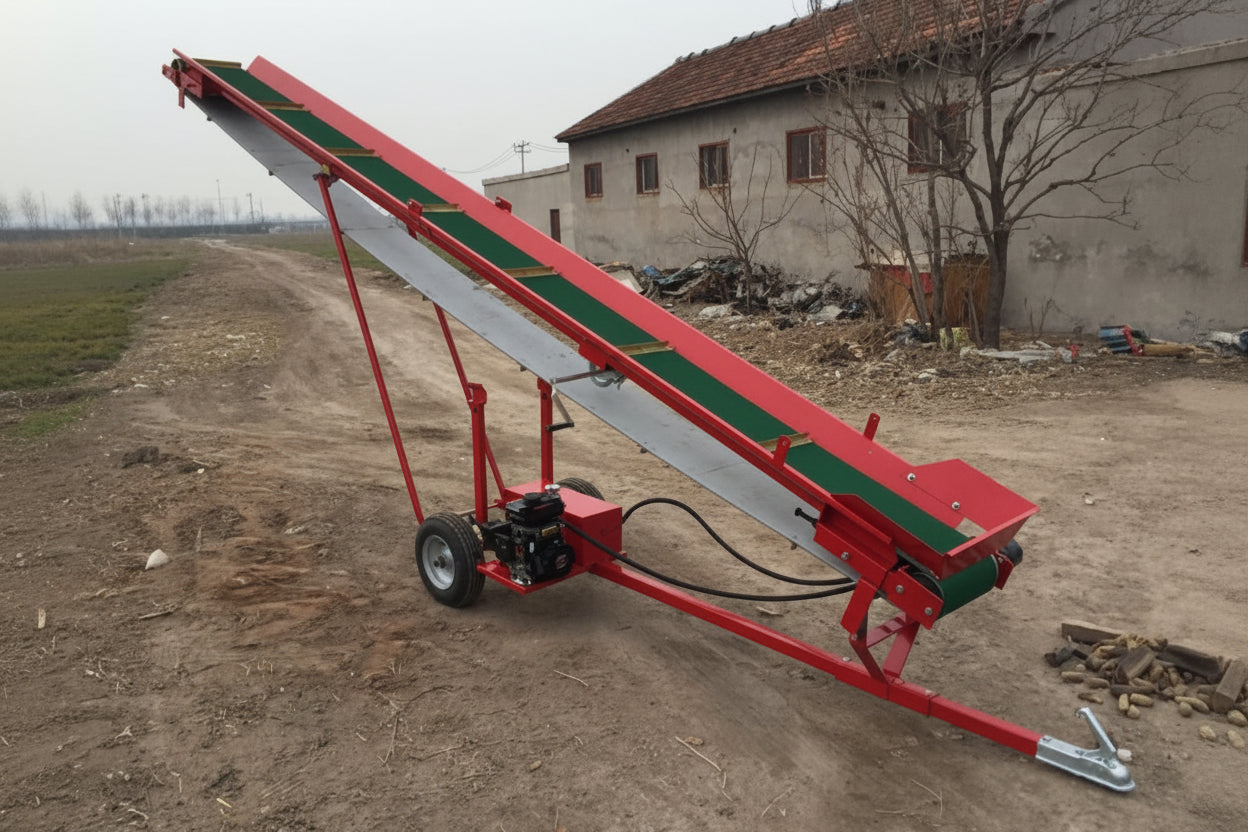 Portable Material Conveyor &ndash; Gas-Powered Firewood & Grain Mover | FC300 / FC500