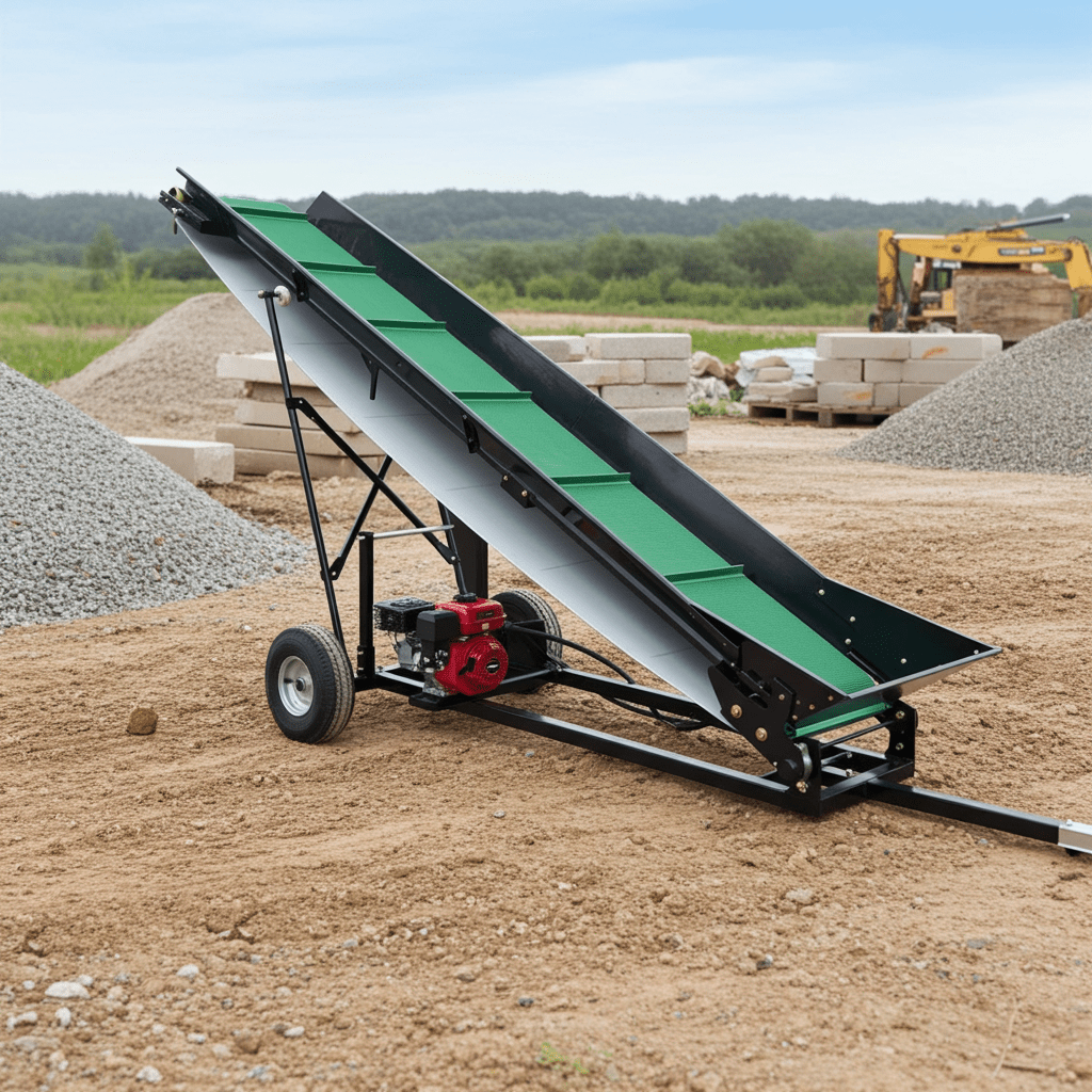 Portable Material Conveyor &ndash; Gas-Powered Firewood & Grain Mover | FC300 / FC500
